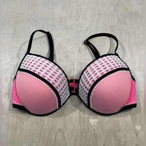 Stylish Pink and Black Women's Bra